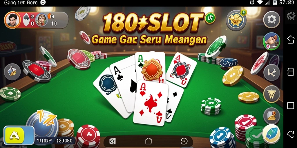 Screenshot utama 180SLOT menampilkan serunya gameplay Gaple.