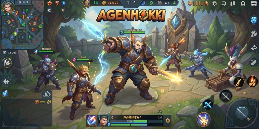 Tampilan gameplay seru dalam AGENHOKI yang menegangkan.