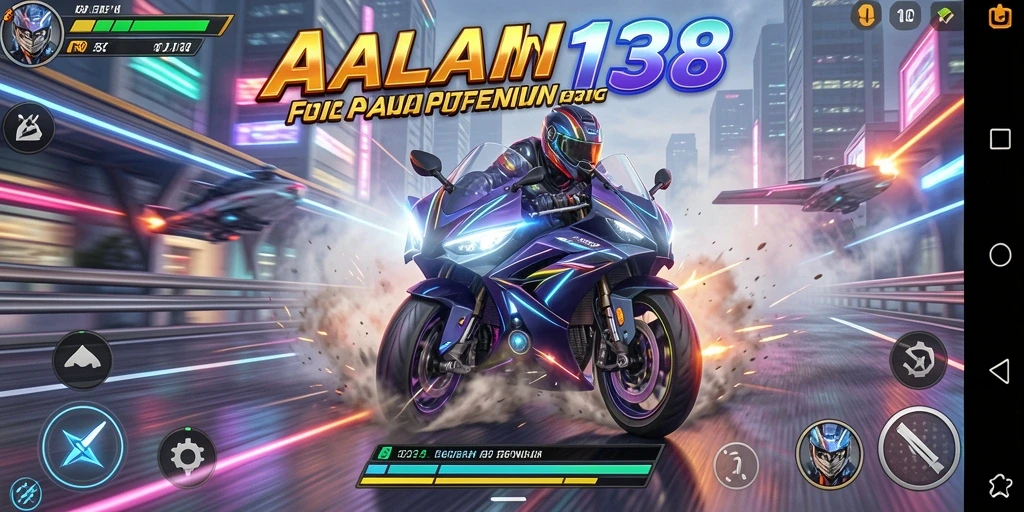 Gameplay seru dari ALIEN138 yang penuh aksi balapan motor.