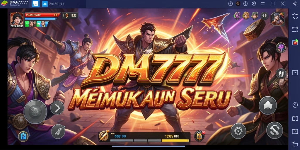 Screenshot utama DNA777 menampilkan aksi pertarungan yang intens dan seru.