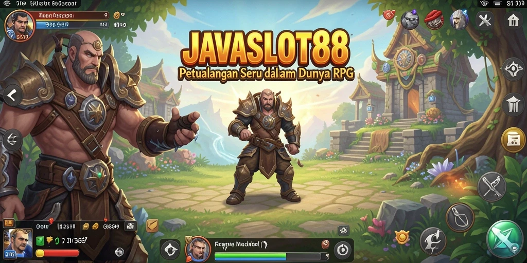 Tampilan gameplay seru dari JAVASLOT88 yang penuh petualangan RPG.