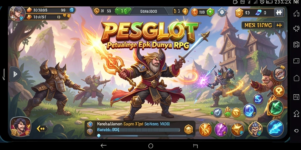 Gameplay PESGSLOT yang menakjubkan dengan karakter unik dan pertempuran intens.